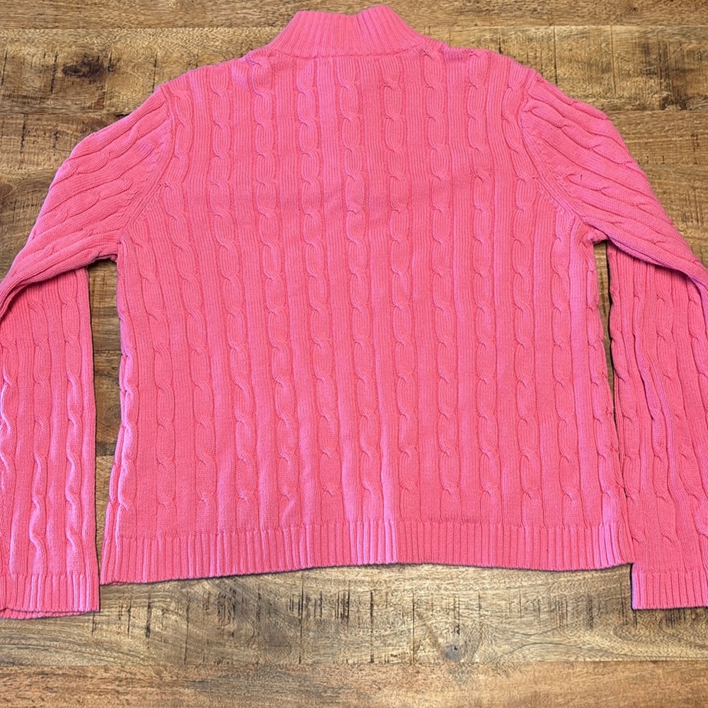 VTG Champs Sweater Women’s Pink Classic Preppy Cable Knit (9) - Picture 5 of 5